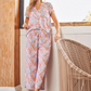 Happy Blooms Cropped Pants Pajama Set