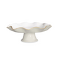 Carola Pedestal Cake Plate - Cream & White