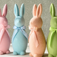 Flocked Easter Bunny with Bow