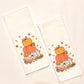 Brown Chinoiserie Pumpkin Stack Kitchen Towel