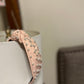 Light Pink Faux Leather Pearl Headband