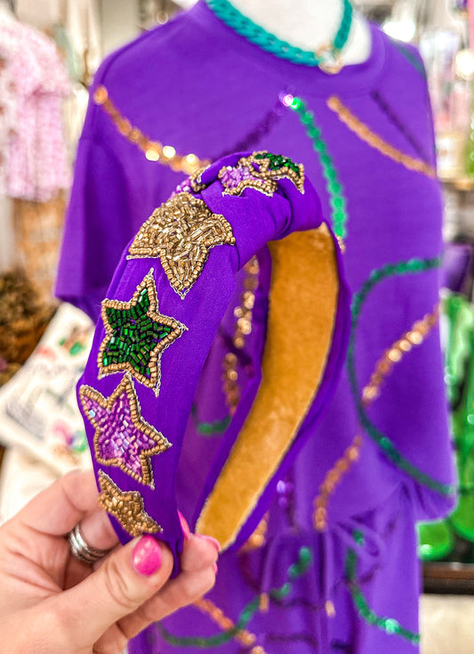 Mardi Gras Star Headband