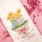 Happy Easter Eggs & Daffodils Tea Towel