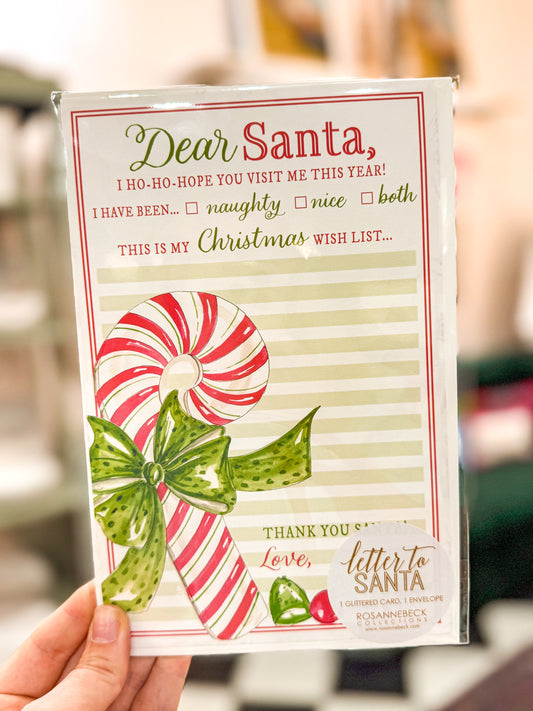 Red & Green Striped Letter to Santa