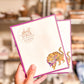 Hand painted Fleur De Lis Tiger Notepad