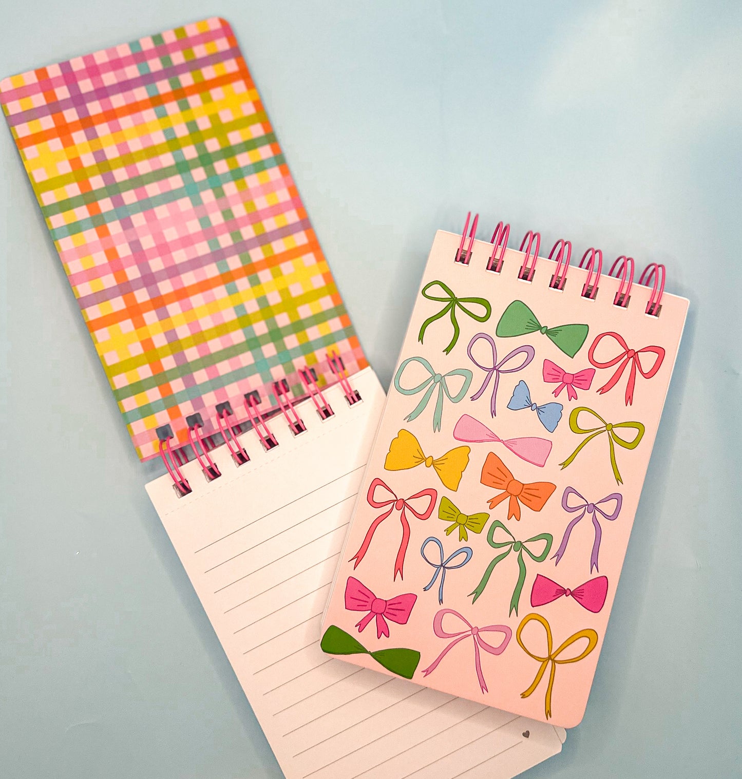 Colorful Bows Spiral Top Mini Notebook