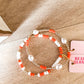 Orange & White Sprinkle Bracelet