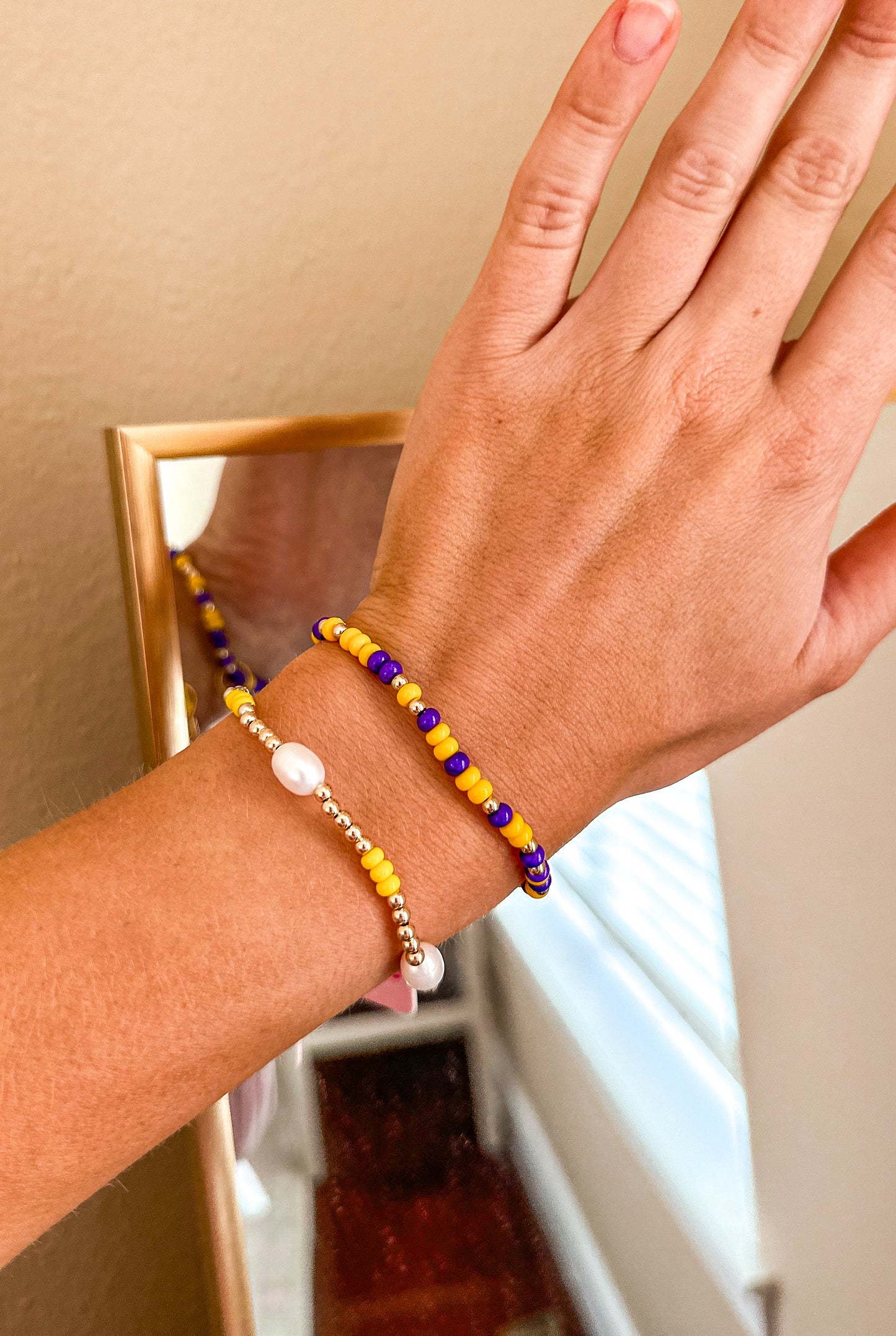 Purple & Yellow Sprinkle Bracelet