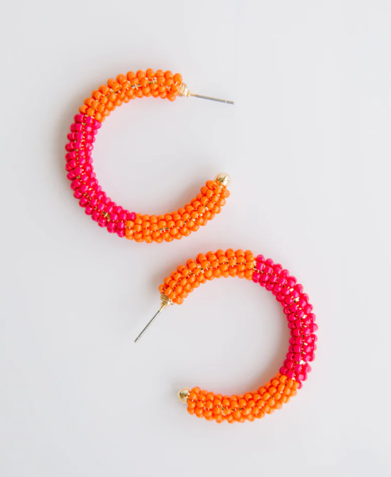 Staci Earrings - Pink/Orange