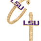 LSU Tigers Enamel Logo Hoop Earrings in Purple