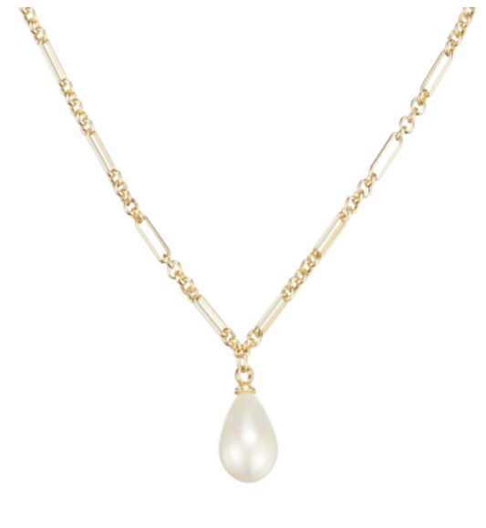Adorned Pearl Drop Necklace