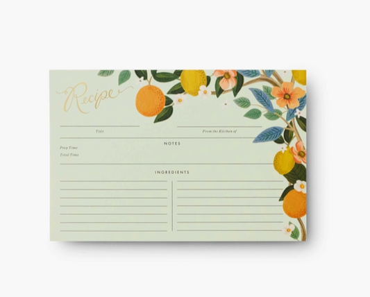 Citrus Grove Recipe Cards