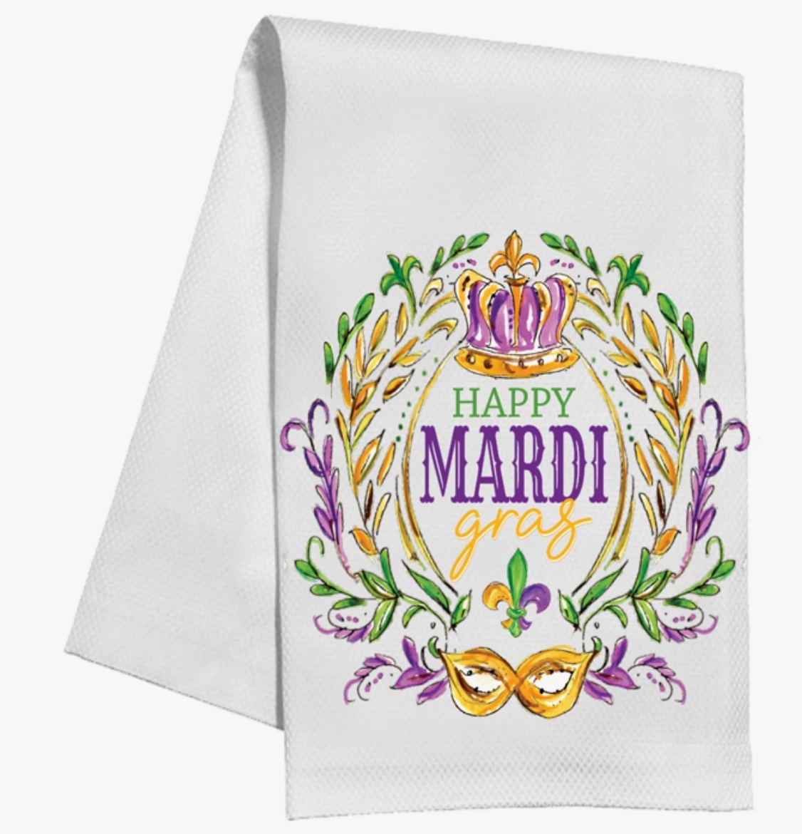 Mardi Gras Crown Kitchen Towel