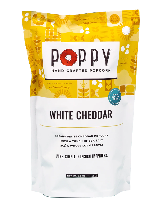 White Chedder Poppy Popcorn