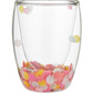 Double Wall Confetti Stemless Wine Glass