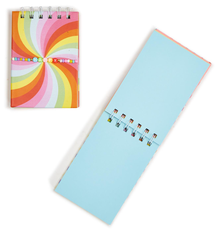 Rainbow Pages Sprial Notebook & Adjustable Bracelet