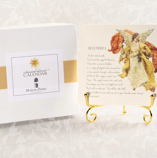 Advent Calendar w/ Gold Easel