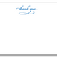 Thank You Script Flat Card w/ Envelope