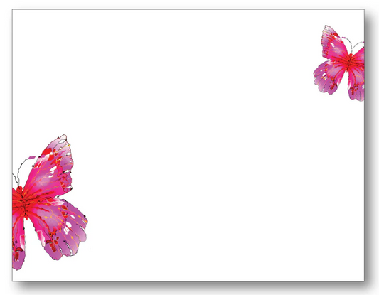 Butterfly Watercolor Flat Card w/ Envelope