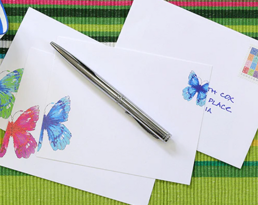 Butterfly Watercolor Flat Card w/ Envelope