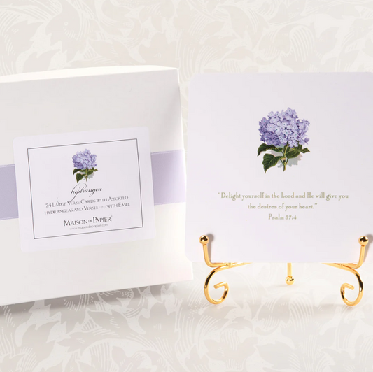 Hydrangea Verses w/ Gold Easel