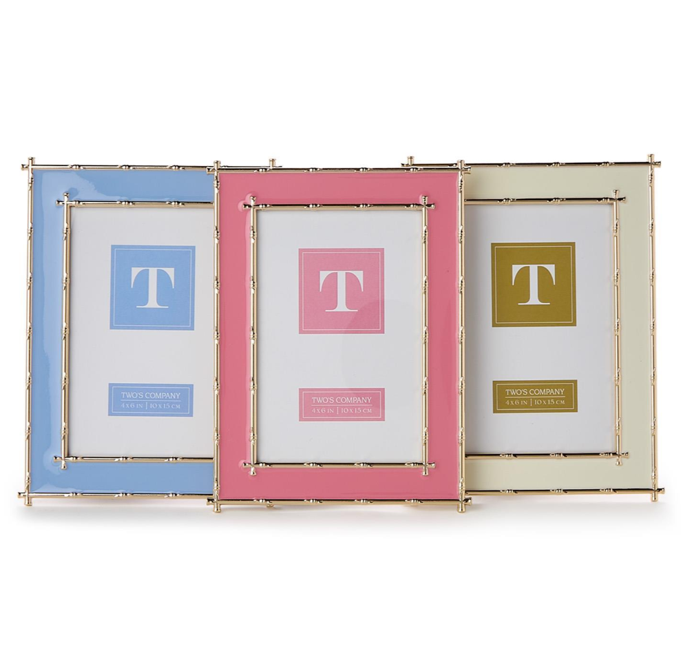 Gold Bamboo Edge 4" x 6" Metal Frame
