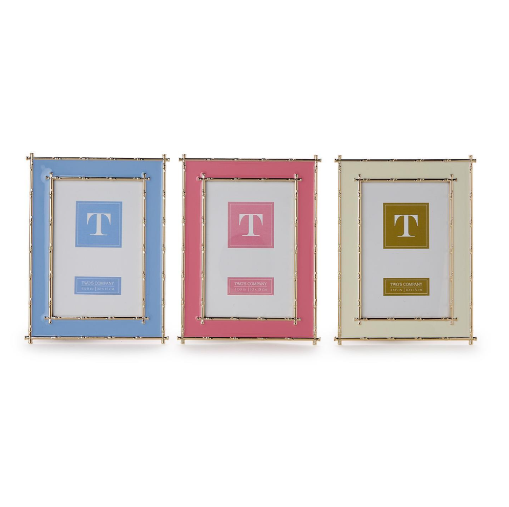 Gold Bamboo Edge 4" x 6" Metal Frame
