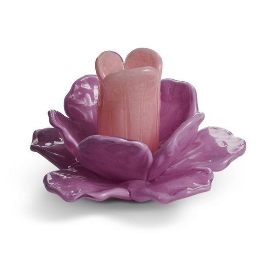 Lavender Petal Candle Holder