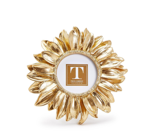 Gold Sunflower 3x3 Photo Frame