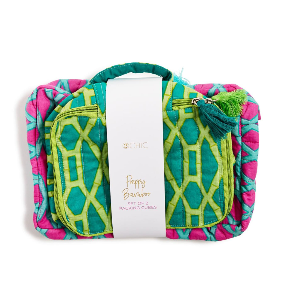 Preppy Bamboo Cotton Block Printed Packing Cubes