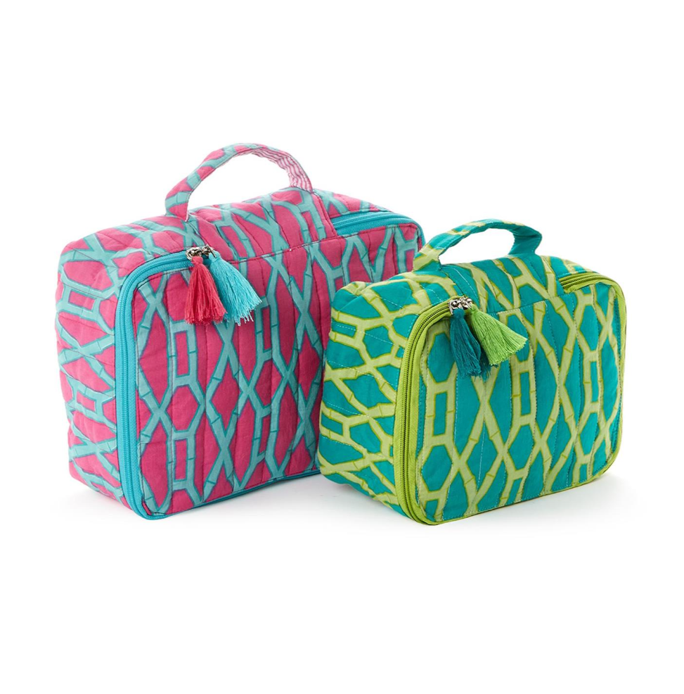 Preppy Bamboo Cotton Block Printed Packing Cubes