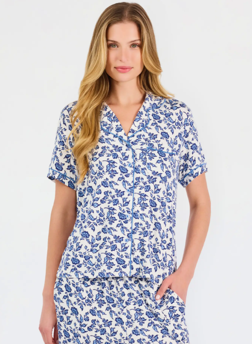 Ivy Script Navy Pajama Set