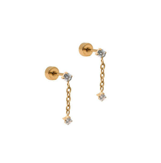 Holland Gold Stud Earrings