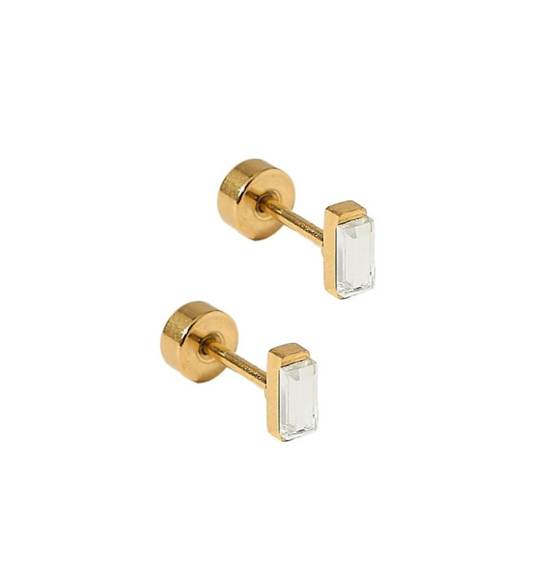 Micro Amber Stud Earrings