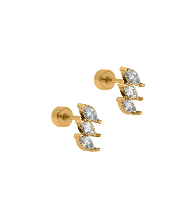 Sierra Gold Stud Earrings