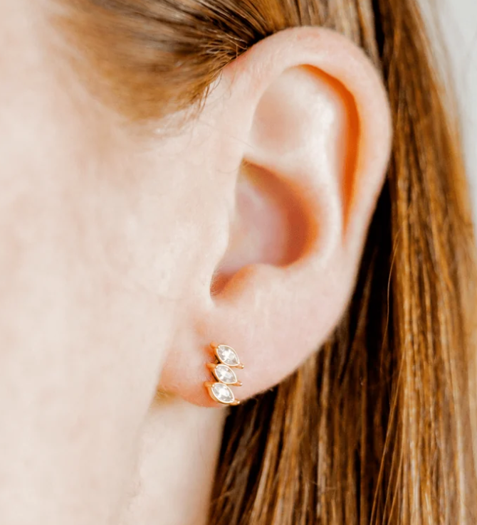Sierra Gold Stud Earrings