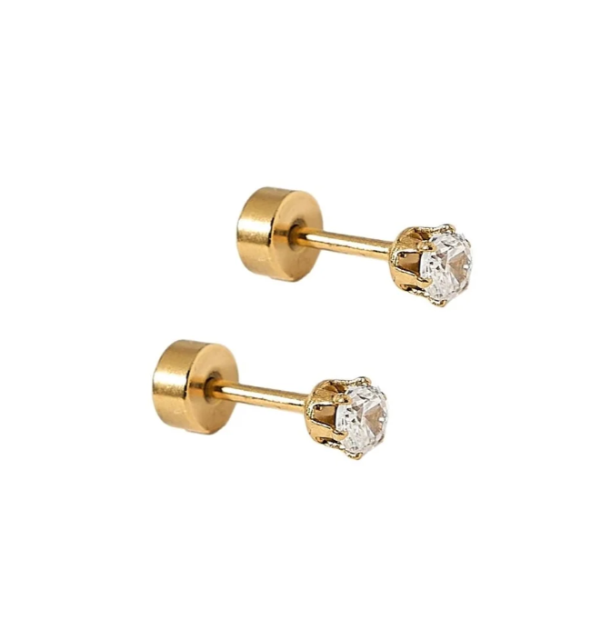 Micro Helen Gold Stud Earrings