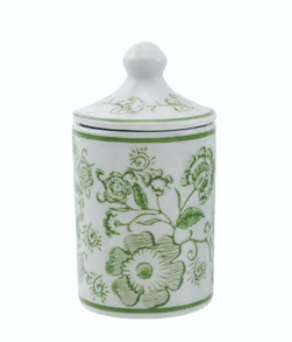 Hand-Stamped Stoneware Spice Jar