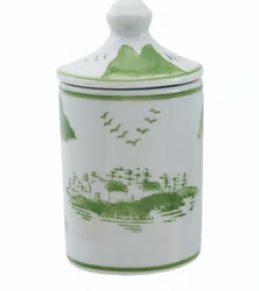 Hand-Stamped Stoneware Spice Jar