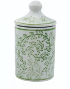 Hand-Stamped Stoneware Spice Jar
