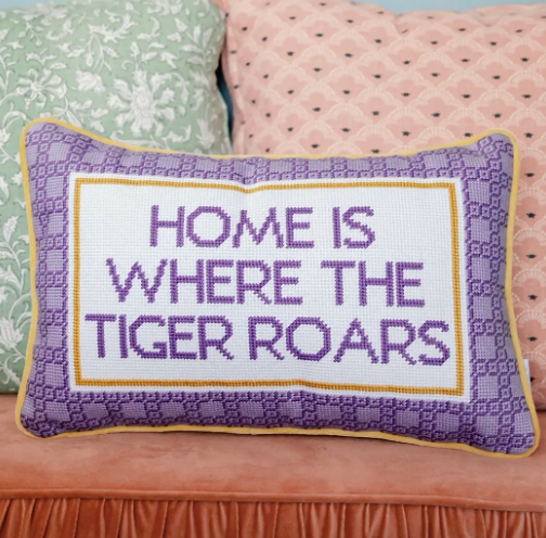 Louisiana State University Needlepoint Pillow