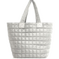 Logan Tote, Metallic Silver