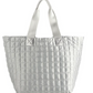 Logan Large Travel Tote, Silver