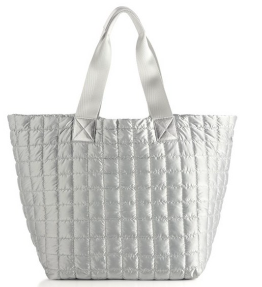 Logan Large Travel Tote, Silver