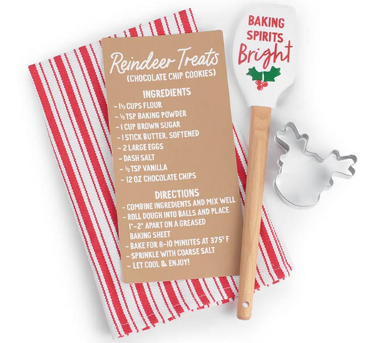 Reindeer Tea Towel Baking Set