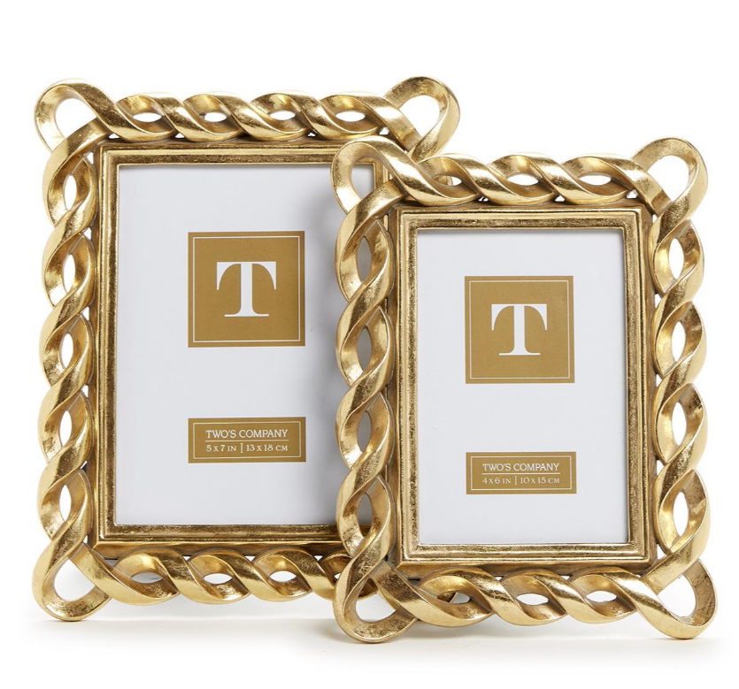 Gold Ribbon Photo Frame