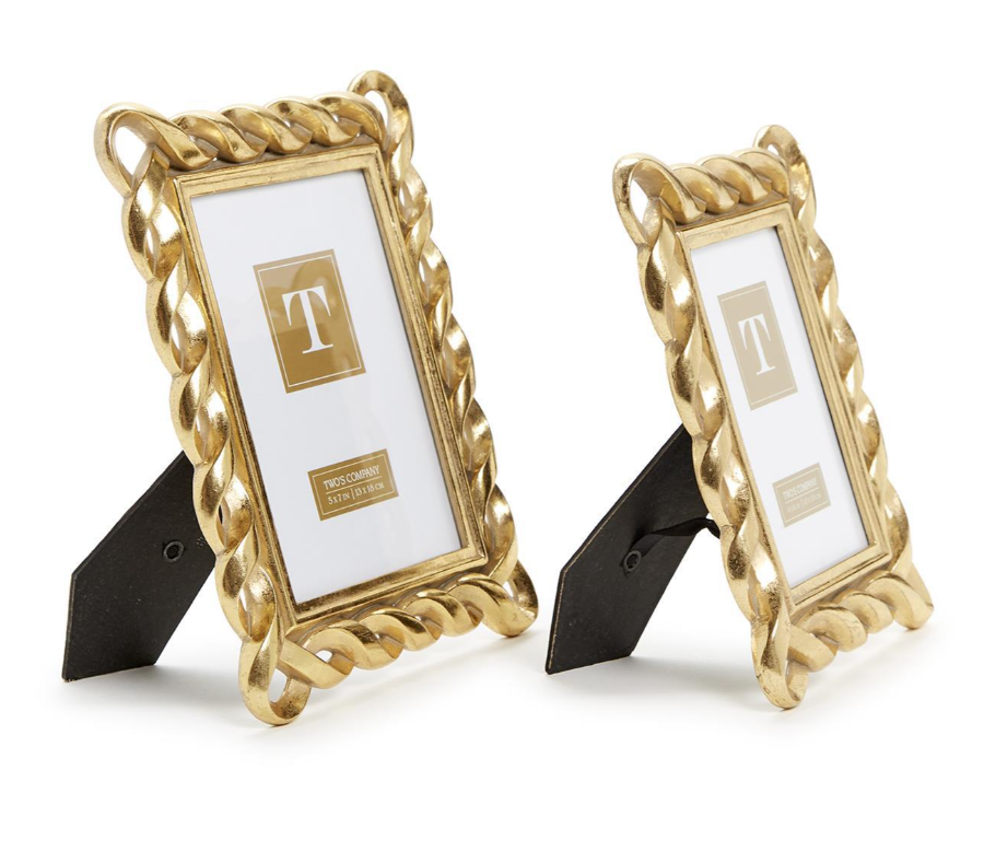 Gold Ribbon Photo Frame