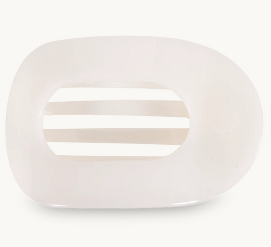 Coconut White Flat Round Clip