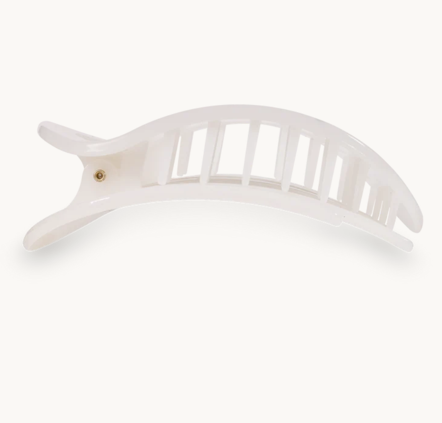 Coconut White Flat Round Clip