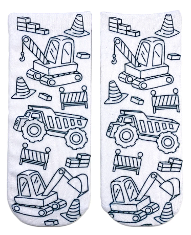 Tractor Zone Coloring Socks